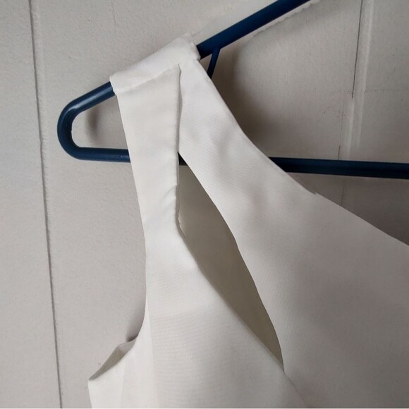 Wear Your Love White One-Shoulder Ruffle Formal Gown Size 8-10 NWT Corset back - Picture 5 of 11